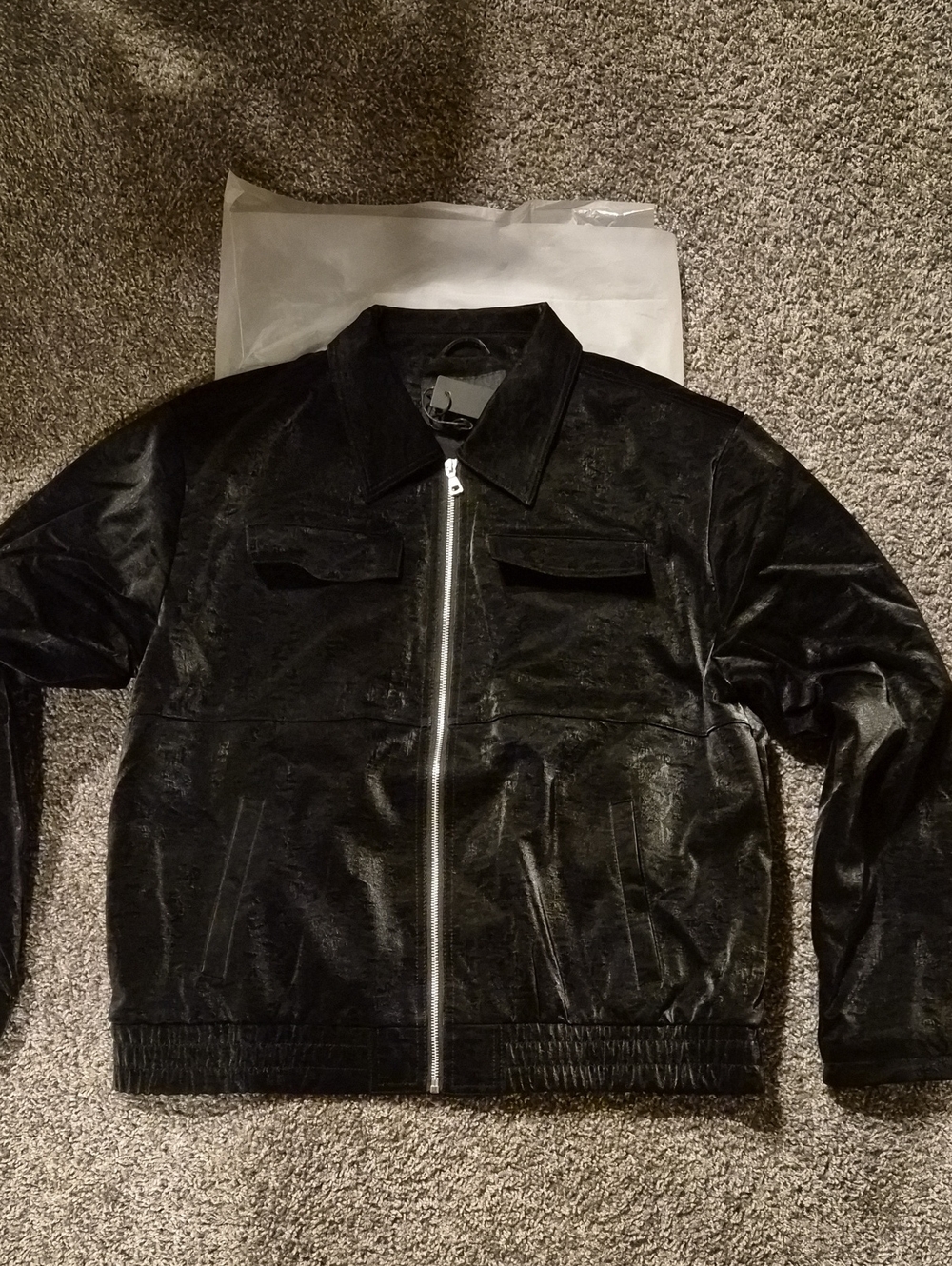 Men's Black Zip-Front Jacket